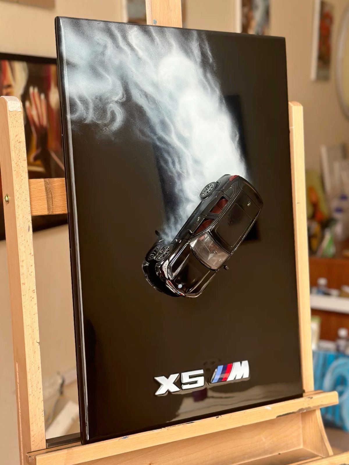 BMW X5M Diecast Smoke Effect Epoxy Frame