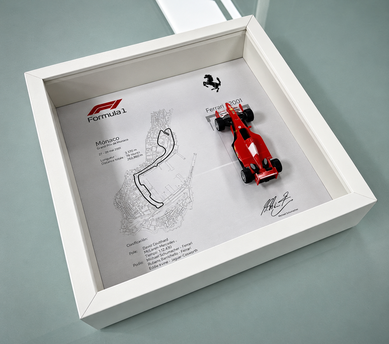 Monaco Grand Prix F1 Ferrari F2001 Epoxy Car Frame